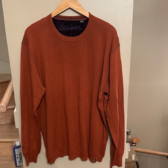 Robert Graham Men's Burnt Orange Crewneck Sweater